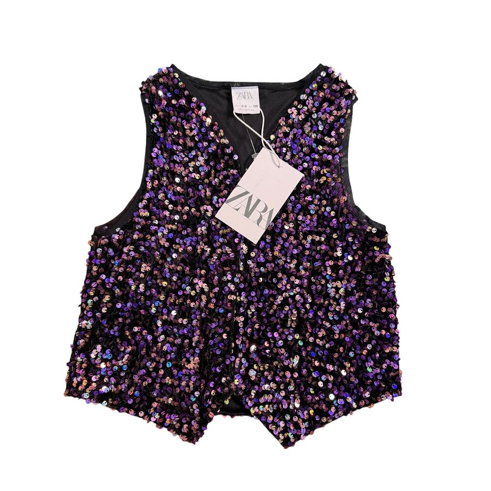 Zara Sequin Vest 8/9Y